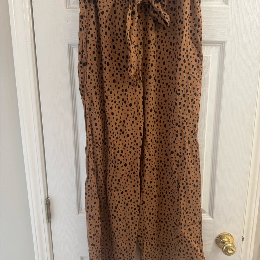 Abercrombie & Fitch Tan Polka Dot Pants